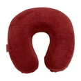 thumbnail image 2 of Bookishbunny Child Size or Small Adult Soft Memory Foam U Shape Travel Pillow Burgundy, 2 of 7