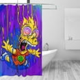 thumbnail image 3 of Cartoon Simpsons Shower Curtain Cute Anime Shower Curtain Polyester Fabric Bathroom Decor Curtain Set with Hooks 72In, 3 of 8
