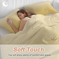 thumbnail image 4 of 3 Piece Orange Yellow Ombre Duvet Cover Set Queen Size,Microfiber Comforter/Quilt Cover with Corner Ties and 2 Pillowcases,Modern Abstract Art Gradient Aesthetics Soft Bedding with Zipper Closure, 4 of 8