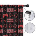 thumbnail image 4 of Blackout Kids Curtains,Red Controllers Games Icons Black Pattern Childrens Insulated Curtains Set Of 2,Bedroom Essentials,Toddler Room Decor 52"x84", 4 of 5