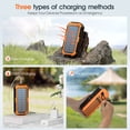 40000mAh Solar Power Bank with Hand Crank & Built-in Cables, LED ...