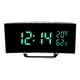 thumbnail image 1 of Reloj despertador digital LED con función de repetición de 12/24 horas y luz ajustable de 3 niveles para escritorio. Verde, 1 of 9