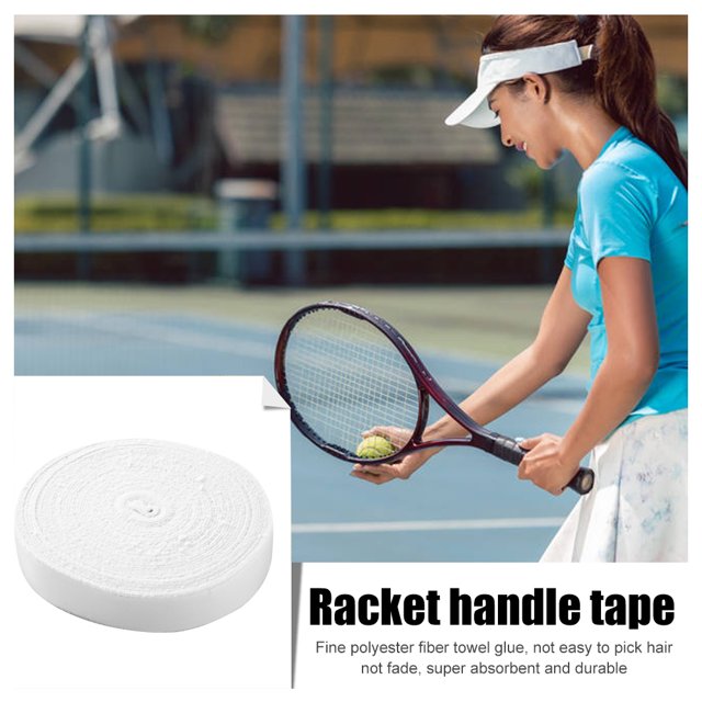 Cinta De Sudor Sobregrips de raqueta de tenis de bádminton de 10 m, cinta adhesiva antideslizante para toalla (blanco) Likrtyny Para Estrenar