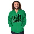 thumbnail image 3 of Legit Gamer Video Games Nerdy Geeky Zip Hoodie Sweatshirt Men Brisco Brands 4X, 3 of 6