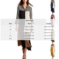 thumbnail image 3 of SAWOBUUN Womens Boho Striped Shirt Dress 3/4 Sleeve Color Block Button Maxi Dress Loose Fit Casual Beach Sundress, 3 of 5