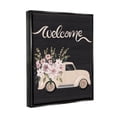 thumbnail image 3 of Floral Welcome Country Truck Transportation Graphic Art Jet Black Framed Art Print Wall Art, 3 of 6