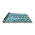 thumbnail image 2 of Ahgly Company Indoor Round Abstract Light Blue Contemporary Area Rugs, 6' Round, 2 of 4