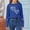 Blue, variant on Girls Long Sleeve Tops, Crew Neck Printed Casual Pullover Blouses for Girl White Size 10-12