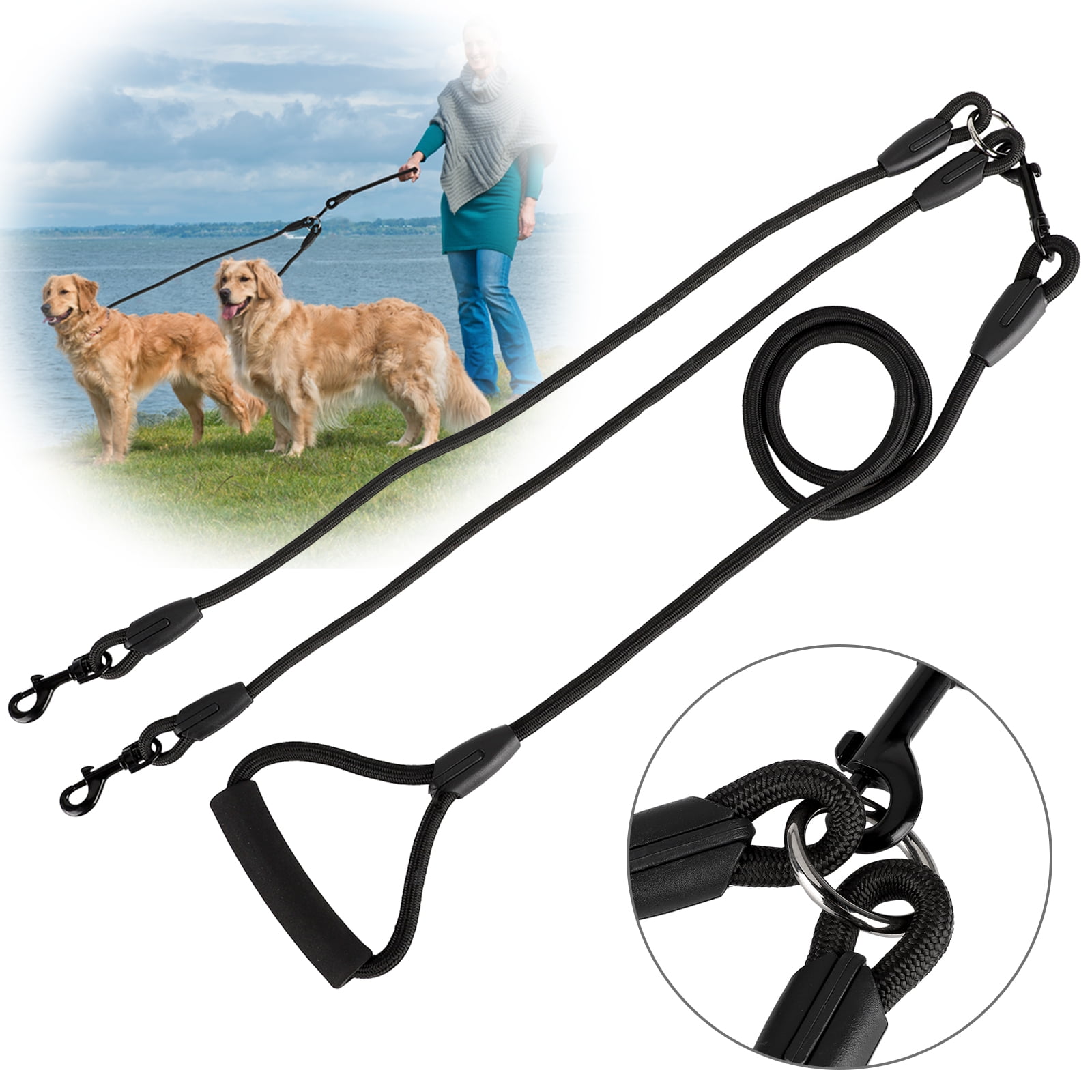 double lead dog leash