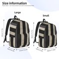 thumbnail image 2 of Casual Canvas Backpack Without Interlayer Large Capacity Stick Bag Design For Outdoor Shopping Office Outdoor Sports Pale Violet Grey Stripe_2 Small, 2 of 7