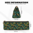 thumbnail image 4 of Naloa Jungle Leopard Yellow Print Leather Pencil Case - Portable Big Capacity Pencil Pouch Organizer Bag Stationery Bag for Work & Office Pencil Pen Case, 4 of 5