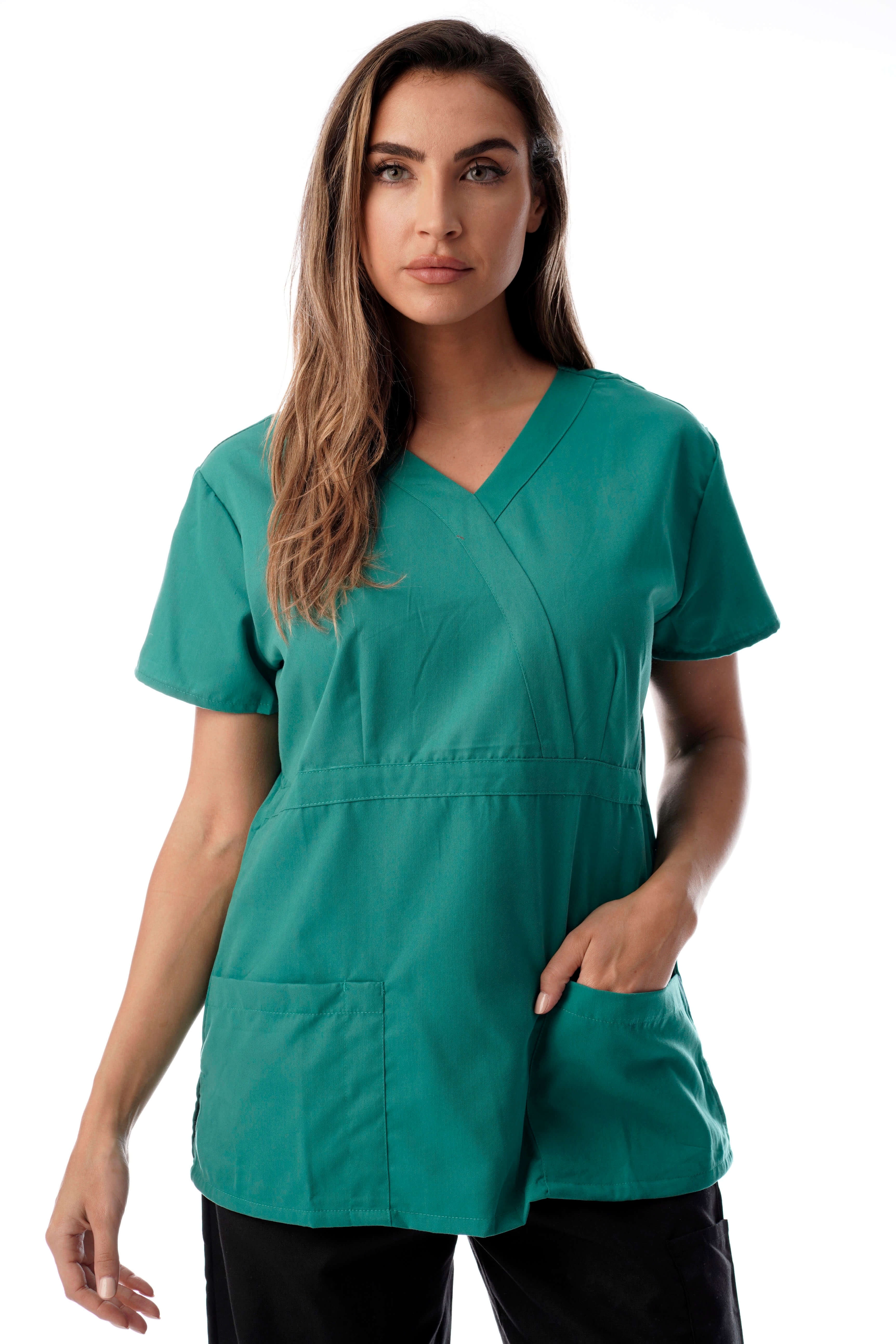 Dreamcrest 23242VTS Dreamcrest Scrub Tops / Scrubs Green (Large