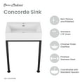 thumbnail image 2 of Concorde 24" Rectangle Console Sink with Matte Black Legs, 2 of 11