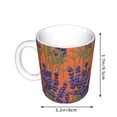 thumbnail image 2 of Disketp Lavender Flowers Large Coffee Mug with Handle Tea Cup Novelty Coffee Cup for Men Women Office Work, 2 of 6