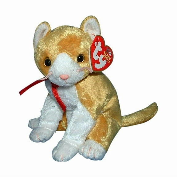 Ty Beanie Baby - TANGLES the Cat 7" PLUSH (BONUS ONE RANDOM TY ERASER)