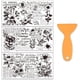thumbnail image 1 of Juego de 3 calcomanías adhesivas blancas y negras para muebles y manualidades (30 x 15 cm) con diseño de flores y texto. Incluye espátula., 1 of 9