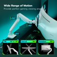thumbnail image 3 of Brazo de monitor ARES WING Ultrawide, blanco, para 17-49 pulgadas, 20-20 kg, 3 of 8