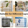 thumbnail image 5 of Bird Cage Seed Catcher, Adjustable Nylon Mesh Cover Skirt for Parrot Parakeet Macaw Cages - Black & White, 5 of 6