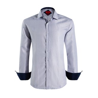 Spring&Gege Boys' Long Sleeve Stretch Dress Shirt - Sateen Formal Button Down For School & Special Occasions (Standard & Husky Sizes)