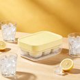 thumbnail image 4 of Molde de cubitos de hielo de silicona de grado alimenticio con prensa, diseño moderno y compacto para bebidas frías, fiestas y uso doméstico., 4 of 7