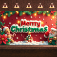 thumbnail image 5 of Decorative Design Merry Christmas Banner Colorful Ornaments Festive Decor Holiday Backdrop for Christmas Party Winter Celebration Home Decoration, 5 of 9