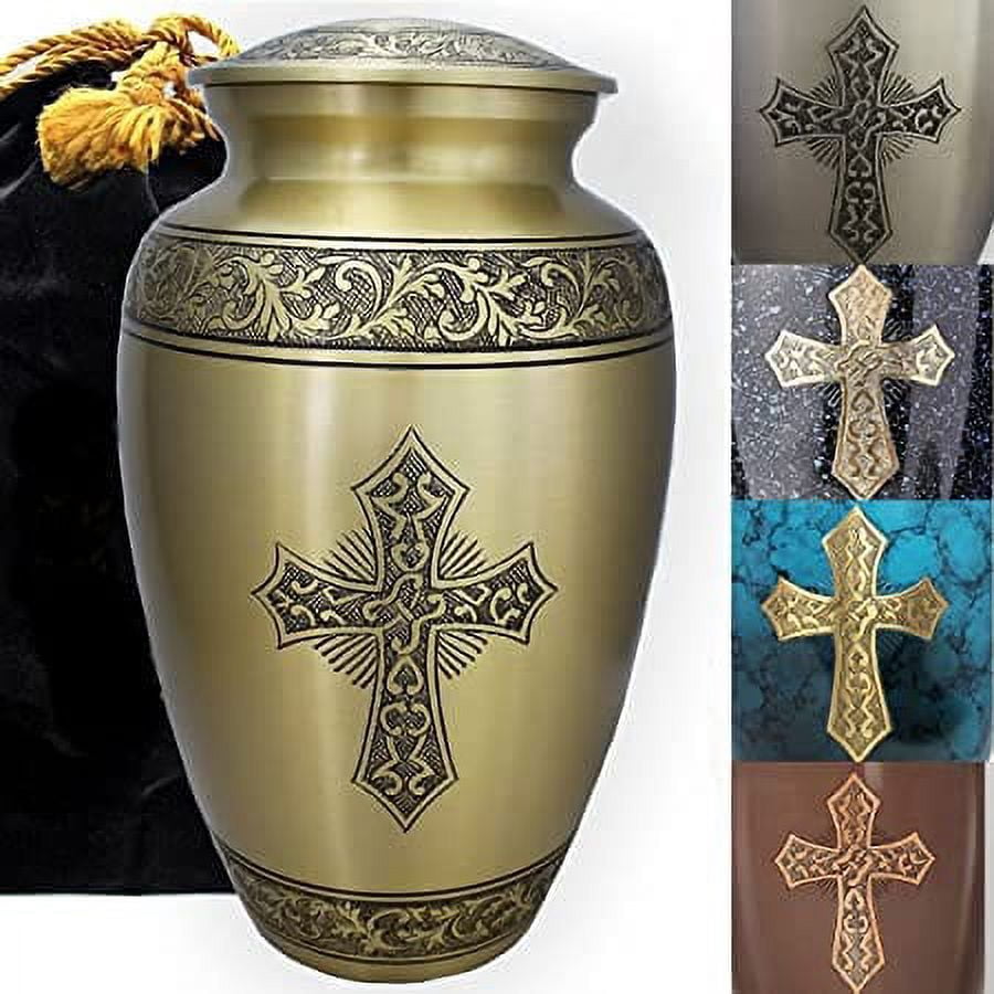 Blue Cross Urns for Cremation Ashes Large Urn XL or Small Keepsake Urns for Human Ashes & Urns for Human Ashes for Home or Burial Small Urns for Human Ashes