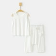 thumbnail image 2 of ZACPNCV Girls Summer Clothing Sets Tank Tops and Shorts Cute 2 Piece Outfits for Toddler Girls White 3-9 Months, 2 of 7