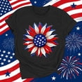 thumbnail image 4 of Patriotic Shirts for Women Crew Neck 4th of July America Flag Vintage Blouse Summer BBQ T-Shirt Memorial Tops Tee, 4 of 7