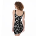 thumbnail image 2 of Black And White T-Rex Dinosaur Print Sleeveless Bodycon Dress, Dinosaur Fashion Summer Maxi Dress For Women, 2 of 4