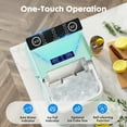 thumbnail image 6 of EDX Countertop Ice Maker, Self-Cleaning Portable Ice Maker Machine with Handle and Ice Scoop, Bullet Ice Cubes, 9Pcs/6Min 26.5Lbs/24H for Home/Kitchen/Bar/Party, Green, 6 of 9