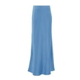 thumbnail image 4 of Elainilye Fashion Long Skirts for Women Flowing Satin Drop Fishtail Skirt,Blue, 4 of 5