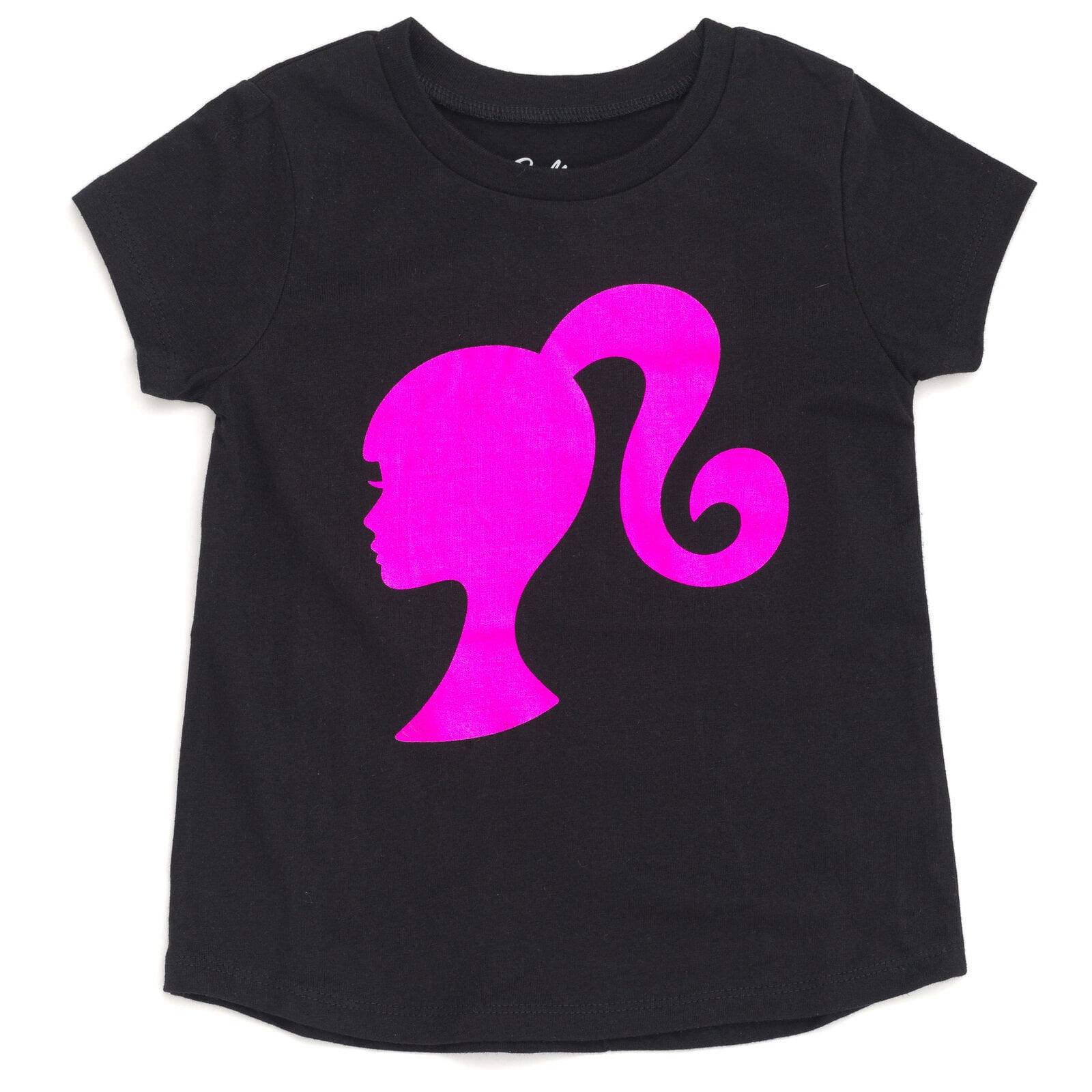 Barbie Metallic Print T-Shirt and Tulle Mesh Skirt Logo Toddler to Big Kid
