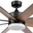 thumbnail image 4 of Honeywell 62 Inch Modern Ceiling Fan LED Remote 8 Blade Indoor Outdoor Dual Mount Black, 4 of 18