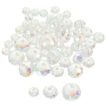 Weis 60Pcs Glass Beads Crafts Crystal Beads Jewelry Beads for DIY Necklace Bracelet Earring