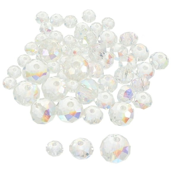 Weis 60Pcs Glass Beads Crafts Crystal Beads Jewelry Beads for DIY Necklace Bracelet Earring