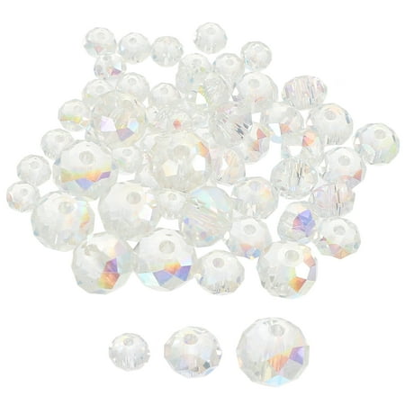 Weis 60Pcs Glass Beads Crafts Crystal Beads Jewelry Beads for DIY Necklace Bracelet Earring