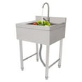 thumbnail image 5 of DENSET White Stainless Steel 55cm x 50cm x 80cm Commercial Utility Sink, 5 of 22