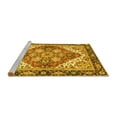 thumbnail image 2 of Ahgly Company Machine Washable Indoor Square Persian Yellow Traditional Area Rugs, 7' Square, 2 of 4