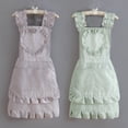 thumbnail image 4 of Canvas Aprons Sleeveless Waist Tie Soft Texture Oil-proof Kitchen Tools Korean-style Cooking Apron for Kitchen, 4 of 7