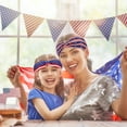 thumbnail image 4 of Independence Day Sports Headband Patriotic Decorative Party Sweatband Memorial Day 4th of July Decorations Athletic Hair Accessory National Pride Red White and Blue Festive Band, 4 of 4