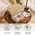 thumbnail image 6 of MEHOOM Decorative Storage Baskets, Natural Paper Rope Wicker Baskets with Lid & Liner, Baskets and Bins for Bedroom, Living Room, Kitchen, Table, Home Decor (3 Pack), 6 of 10