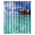 thumbnail image 1 of ABPHQTO Maldives Ocean Beach Cortina de ducha Cortina de ducha impermeable 150x180 cm, 1 of 2