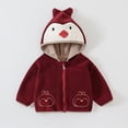thumbnail image 2 of Hrsba Children's Winter Thickened Hooded Warm Coat Kids Unisex Jacket Boys Girls Coat Long Sleeve Hooded Solid Color Fleece Jacket, 2 of 5