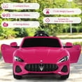 thumbnail image 4 of Gymax 12V Kids Ride On Car Licensed Maserati GranCabrio w/Remote Control & Music Pink, 4 of 10