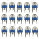 thumbnail image 4 of Whataatahia 15 valores 150 piezas 100 Ohm - 2M Ohm Kit de clasificación de resistencia variable Potenciómetro de 6 mm empaquetado en caja de plástico transparente, 4 of 5