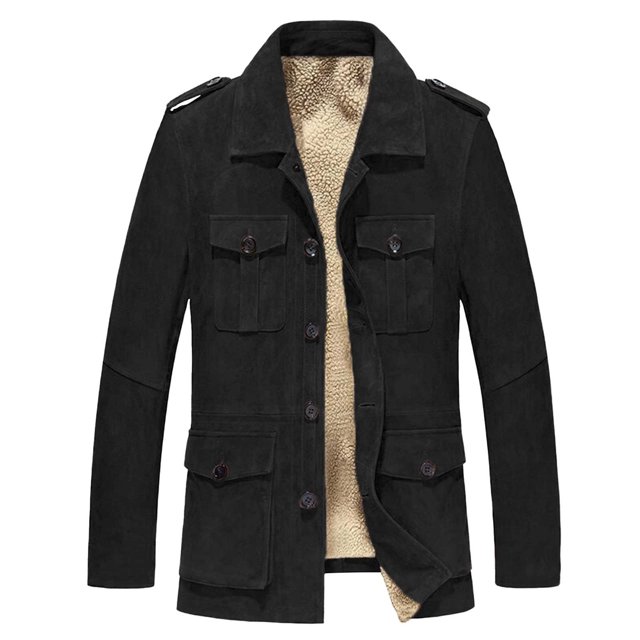 Puntoco Chaqueta Informal Con Capucha Y Manga Larga De Cuello Grueso Resistente Al Frío Y A Las Heladas De Gamuza De Color Sólido Para Hombre De Invierno