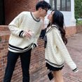 thumbnail image 3 of Suéteres de mujer dulces cálidos de invierno estilo coreano diario que combinan con todo para parejas kawaii elegantes universitarios sueltos jóvenes diseño simple mujer, 3 of 5