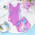 thumbnail image 6 of Byoo Toddler Girls UPF 50+ Tankini Set Sleeveless Vibrant Print Quick Dry Beach Pool Swimsuits,Yellow, 6 of 8