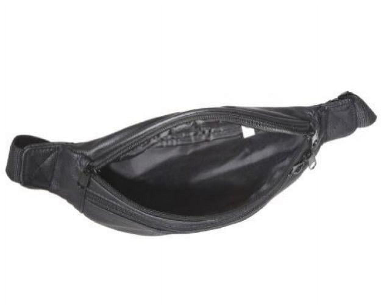 AmeriLeather Top-grain Cowhide Leather Fanny Pack with 40-inch Belt