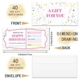 thumbnail image 2 of Paper Gift Card Invitation Cards for Birthday Wedding Party Rectangle Paper Word 170x85mm 40pcs/set for DIY, 2 of 7